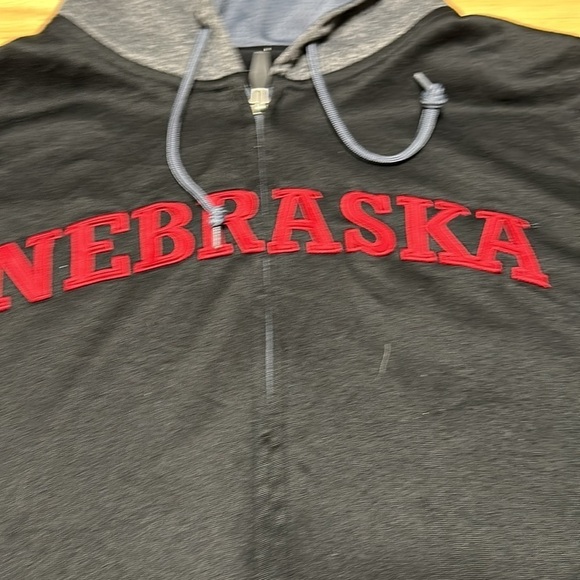 Nebraska cornhuskers lightweight full zip hoodie men’s medium ncaa football - Picture 3 of 7
